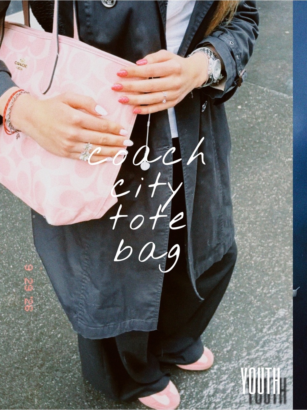 Coach Pink Signature City Tote